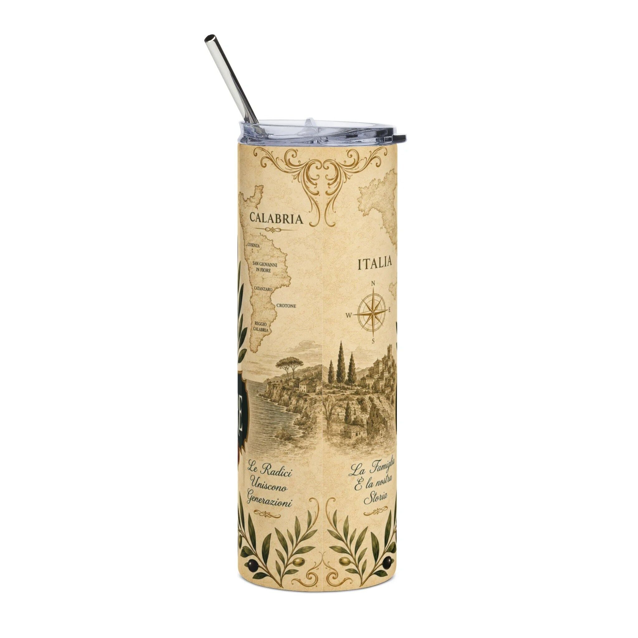 Audia Family Reunion 20oz Stainless Steel Tumbler - Calabria Heritage Travel Mug - Image 3