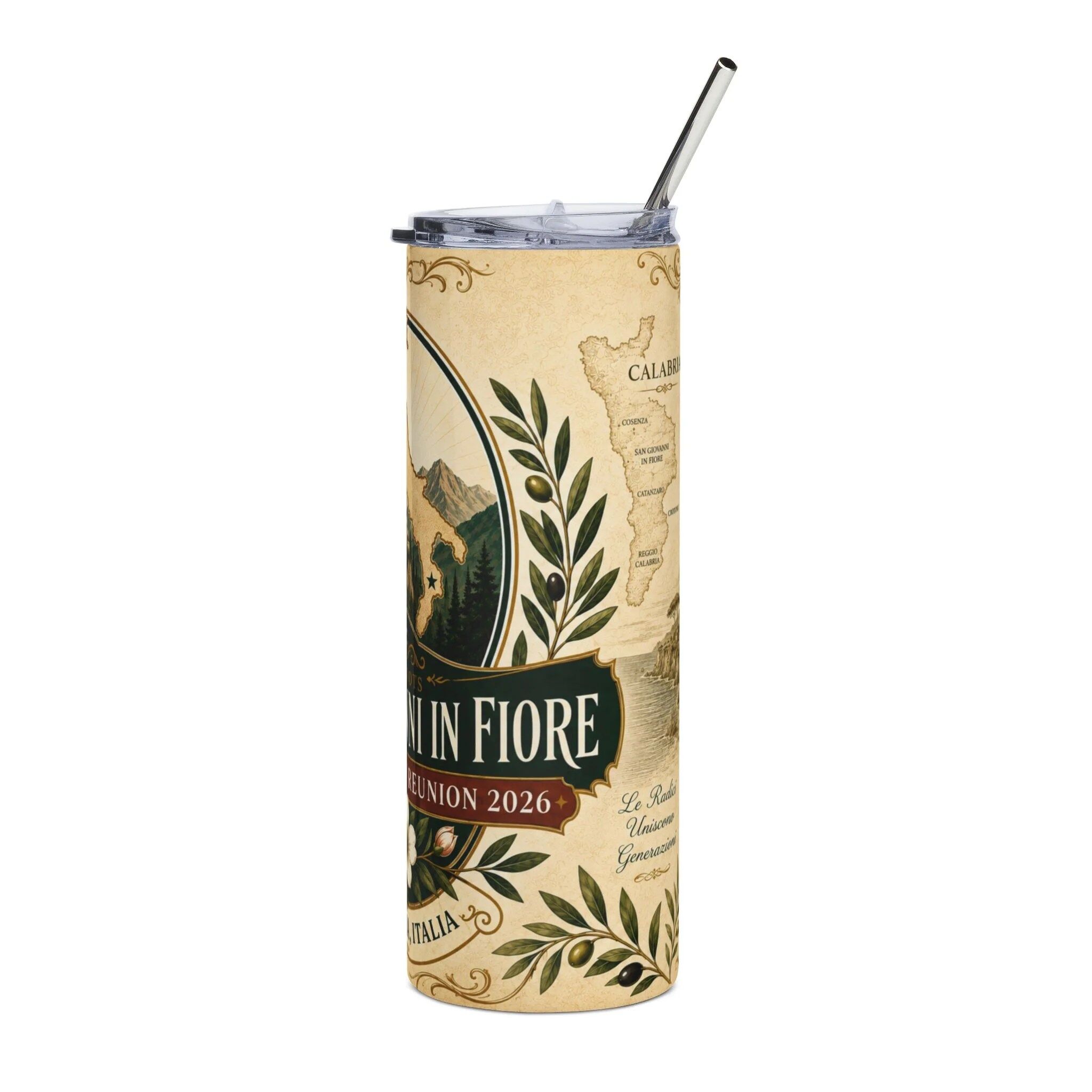 Audia Family Reunion 20oz Stainless Steel Tumbler - Calabria Heritage Travel Mug - Image 4