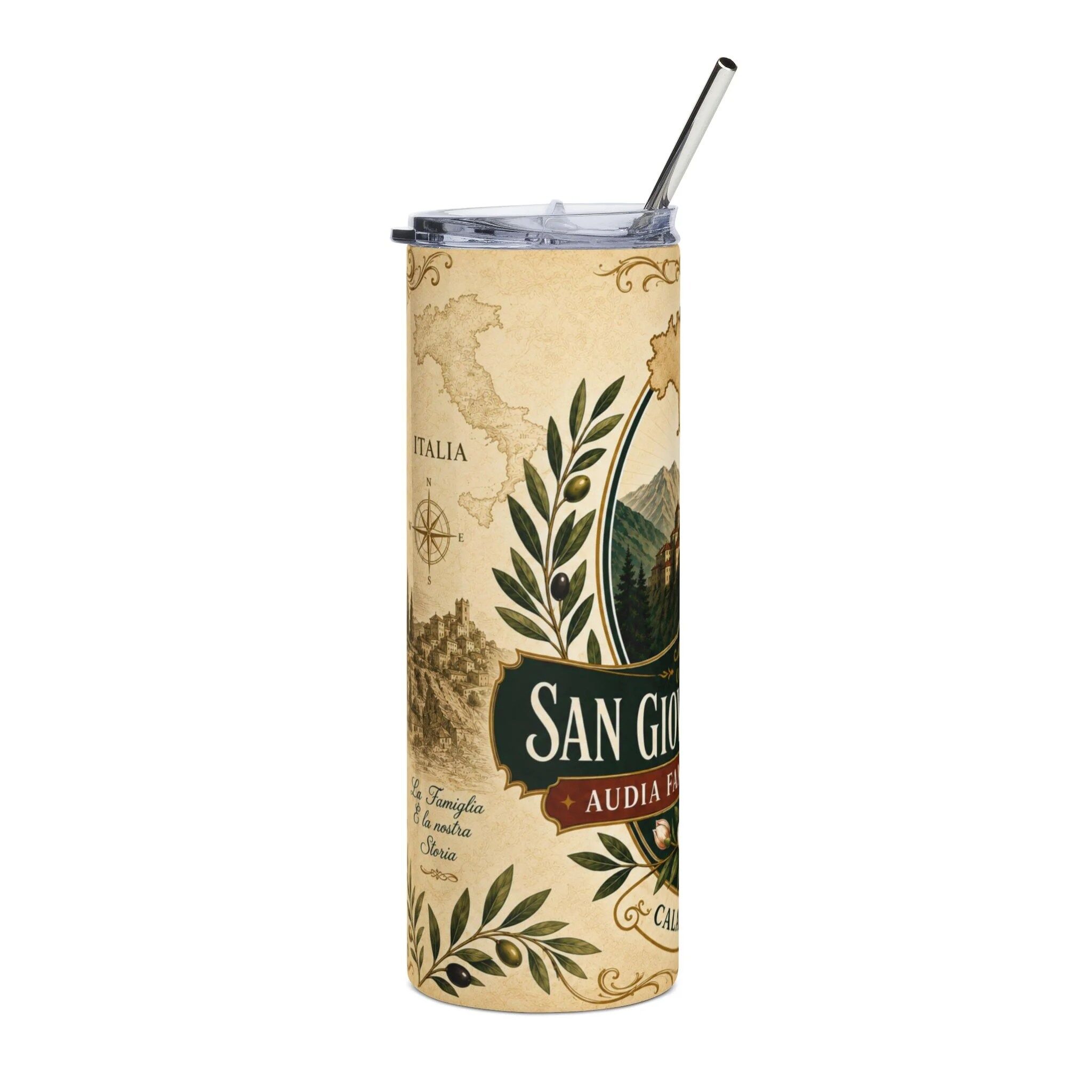 Audia Family Reunion 20oz Stainless Steel Tumbler - Calabria Heritage Travel Mug - Image 2