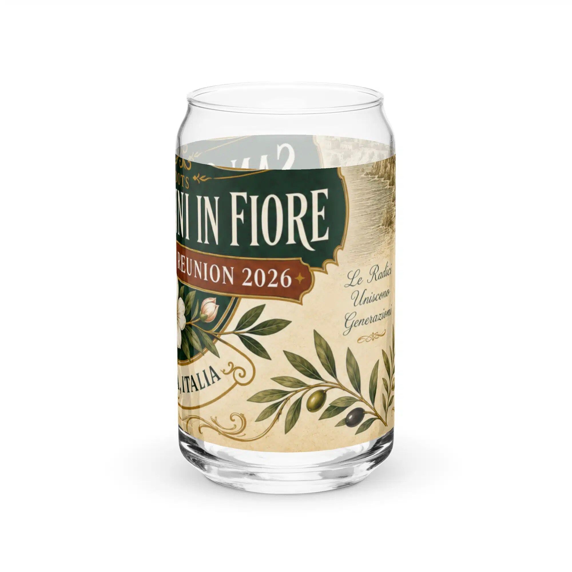 Audia Family Reunion 2026 – Calabria Heritage Can-shaped glass 16 oz. - Image 7