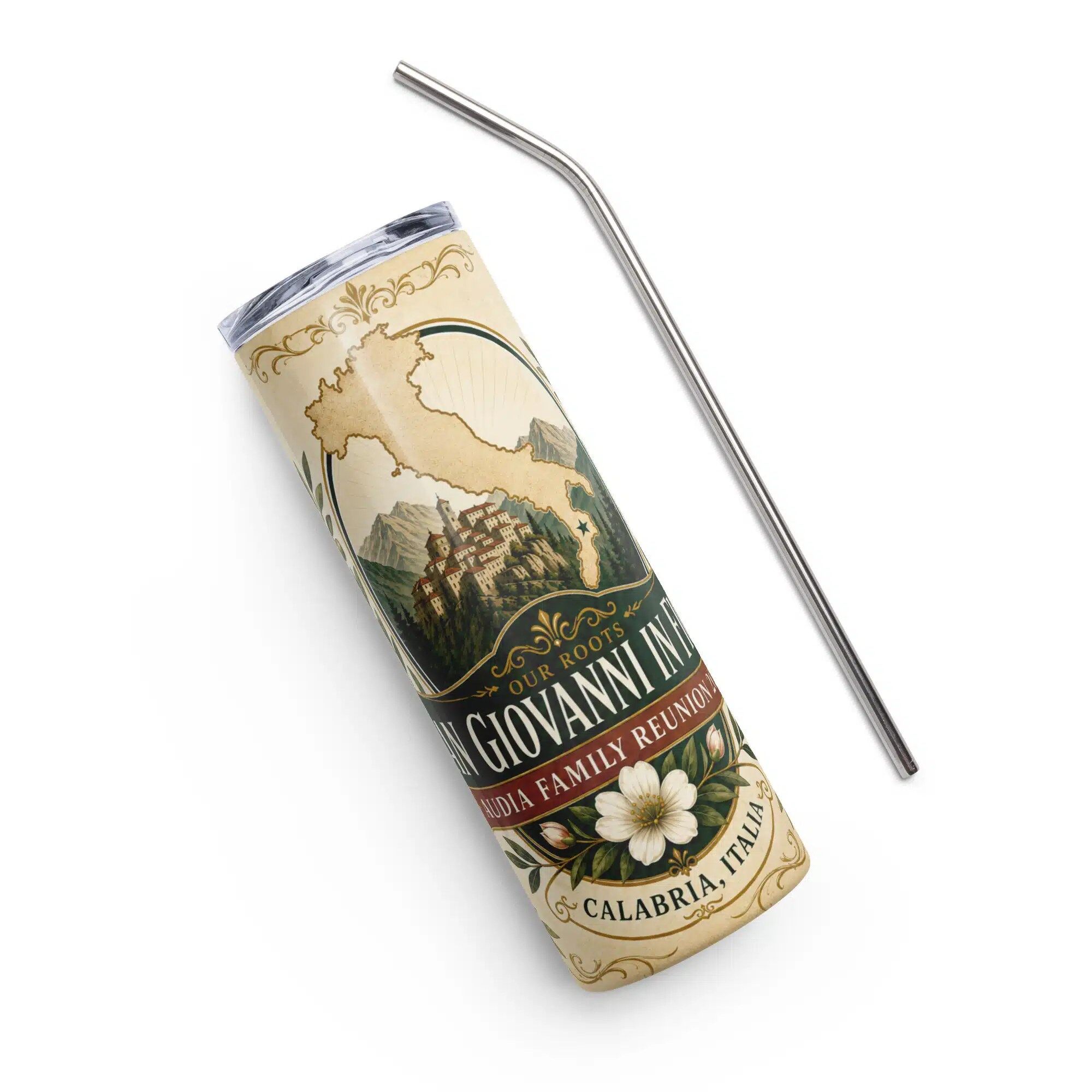Audia Family Reunion 2026 20oz Stainless Steel Tumbler – Calabria Heritage Travel Mug - Image 2