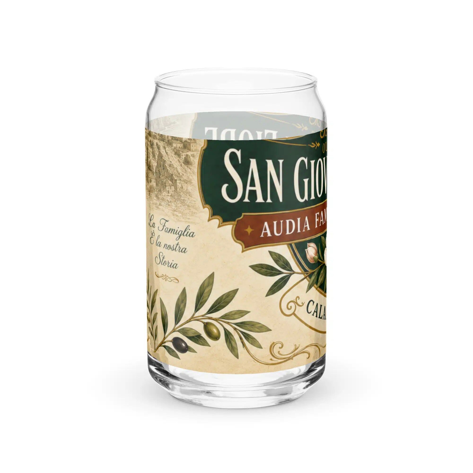 Audia Family Reunion 2026 – Calabria Heritage Can-shaped glass 16 oz. - Image 8