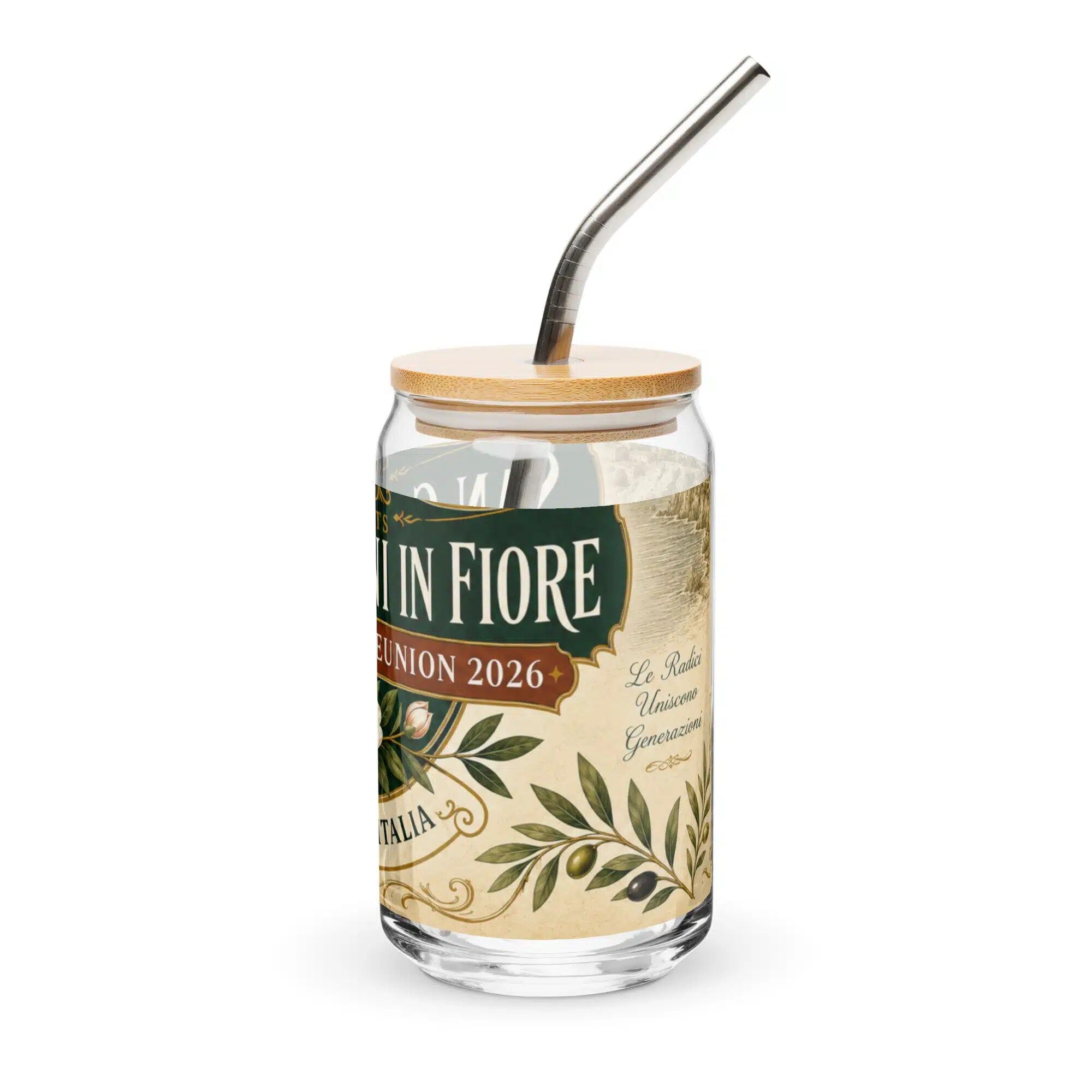 Audia Family Reunion 2026 – Calabria Heritage Can-shaped glass 16 oz. - Image 3